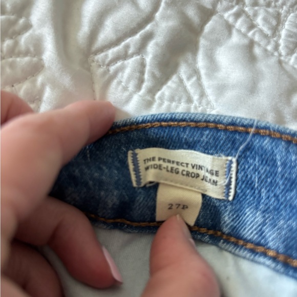 Madewell Perfect Vintage Wide Leg Crop Jeans - Picture 4 of 6